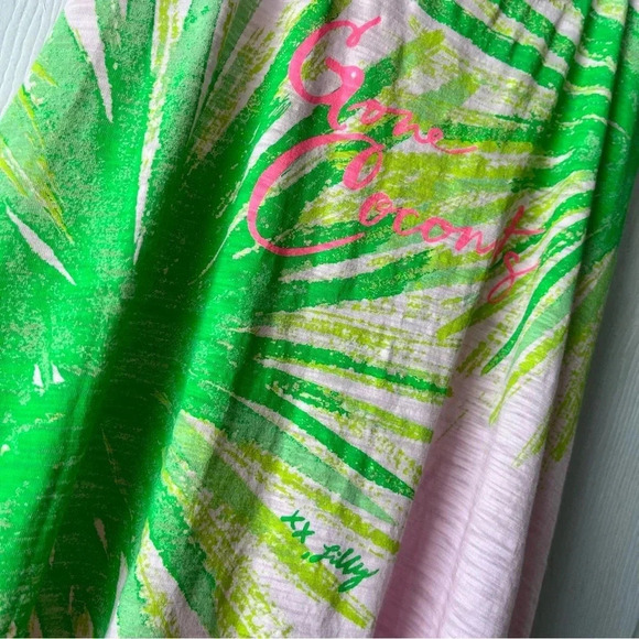 Lilly Pulitzer Pink Cordelia Tropical Gone Coconuts Tank Small - Picture 3 of 5